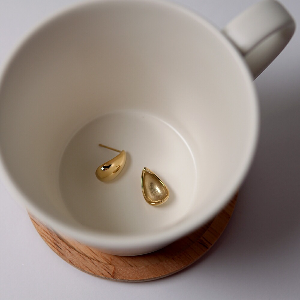 【片耳販売】ドロップ スタッドピアス