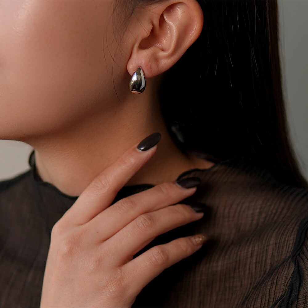 【片耳販売】ドロップ スタッドピアス