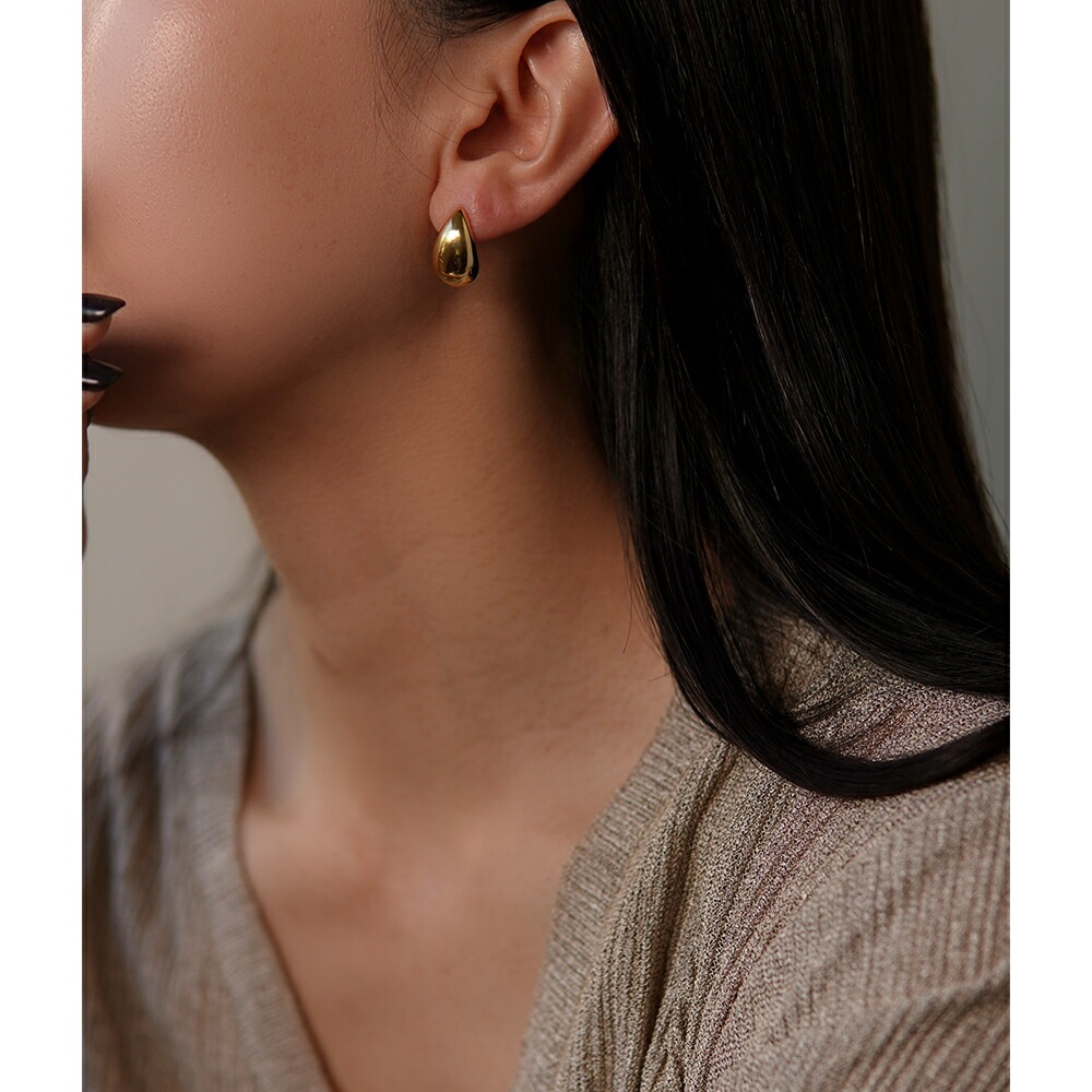 【片耳販売】ドロップ スタッドピアス