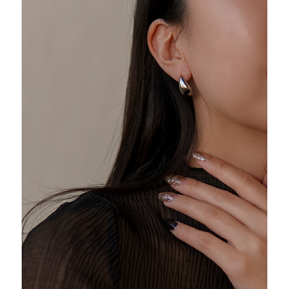 【片耳販売】ドロップ スタッドピアス