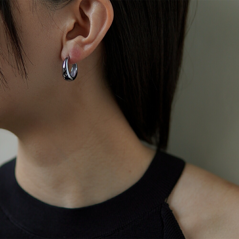月甲丸 中折れ式ピアス 7mm×20mm