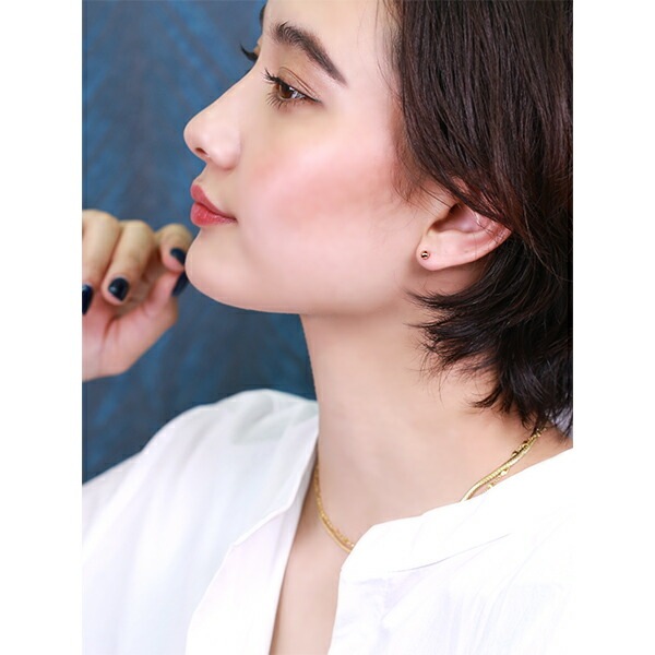 【片耳販売】丸玉 スタッドピアス 4mm 【ピンクゴールド色】