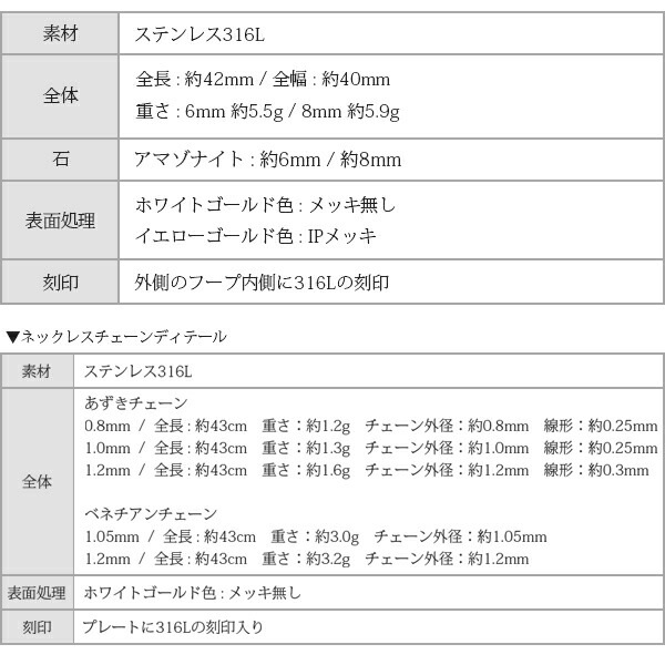 ネックレス 金属アレルギー対応 ペンダント レディース 誕生日 プレゼント ステンレス316 ネック WG色 43cm 長さ調整フリー チェーン 天然石 アマゾナイト