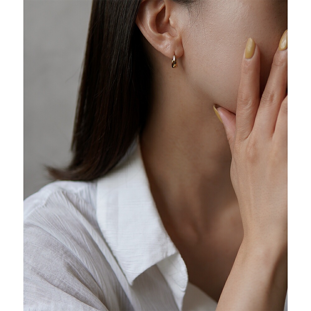 月甲丸 中折れ式ピアス 5mm×12mm