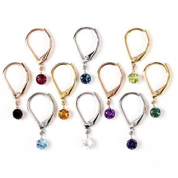 天然石 ジャーマンフックピアス ［4mm］