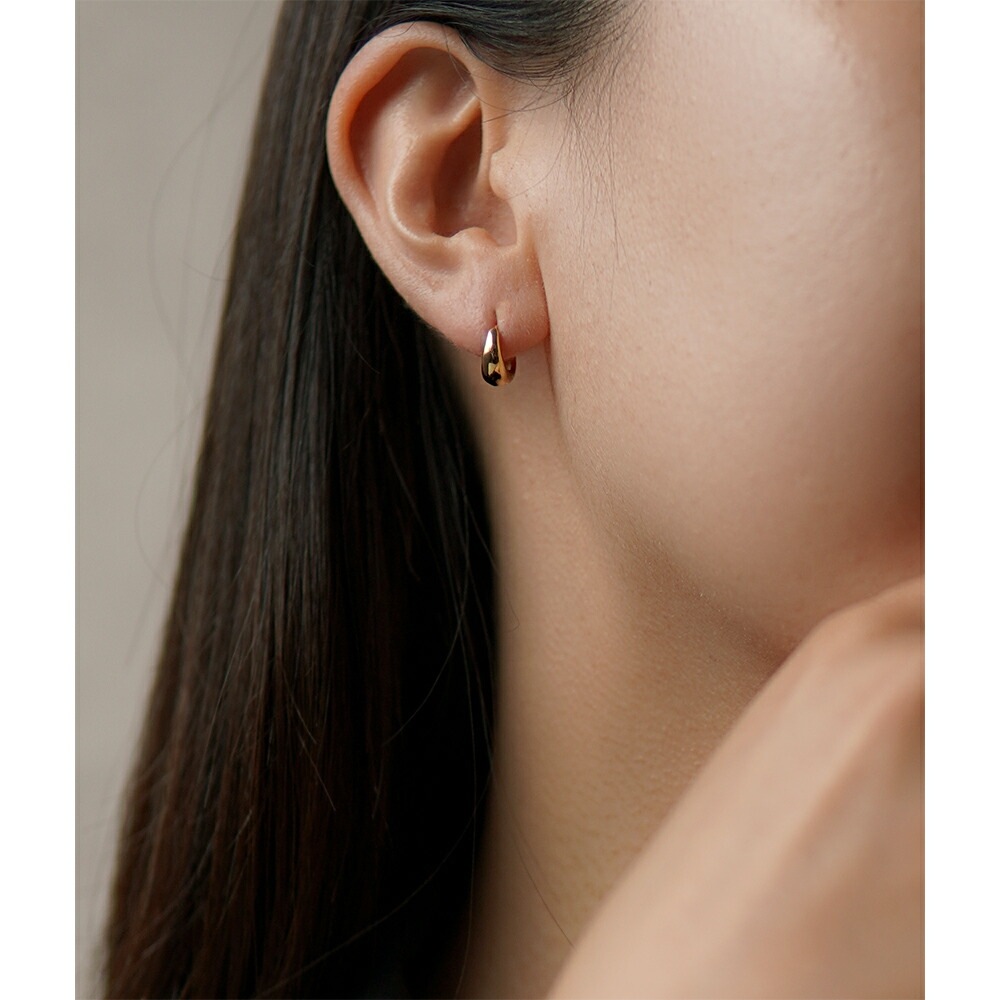月甲丸 中折れ式ピアス 5mm×10mm
