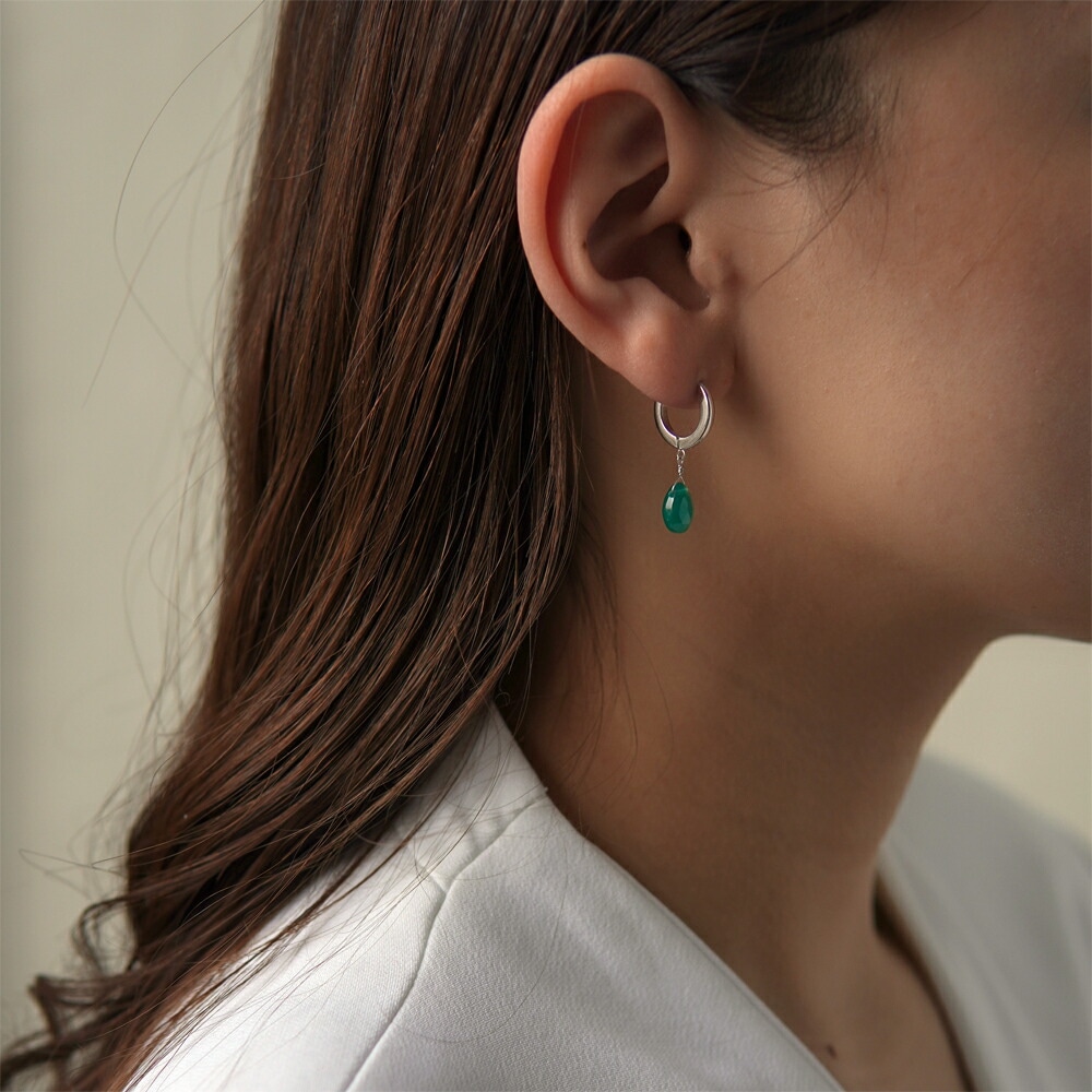 ピアス   2X13 中折 6X8MM P/S ブリオ Gオニキス