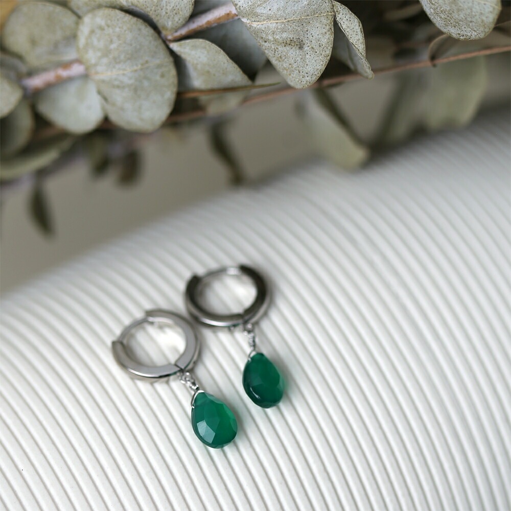 ピアス   2X13 中折 6X8MM P/S ブリオ Gオニキス