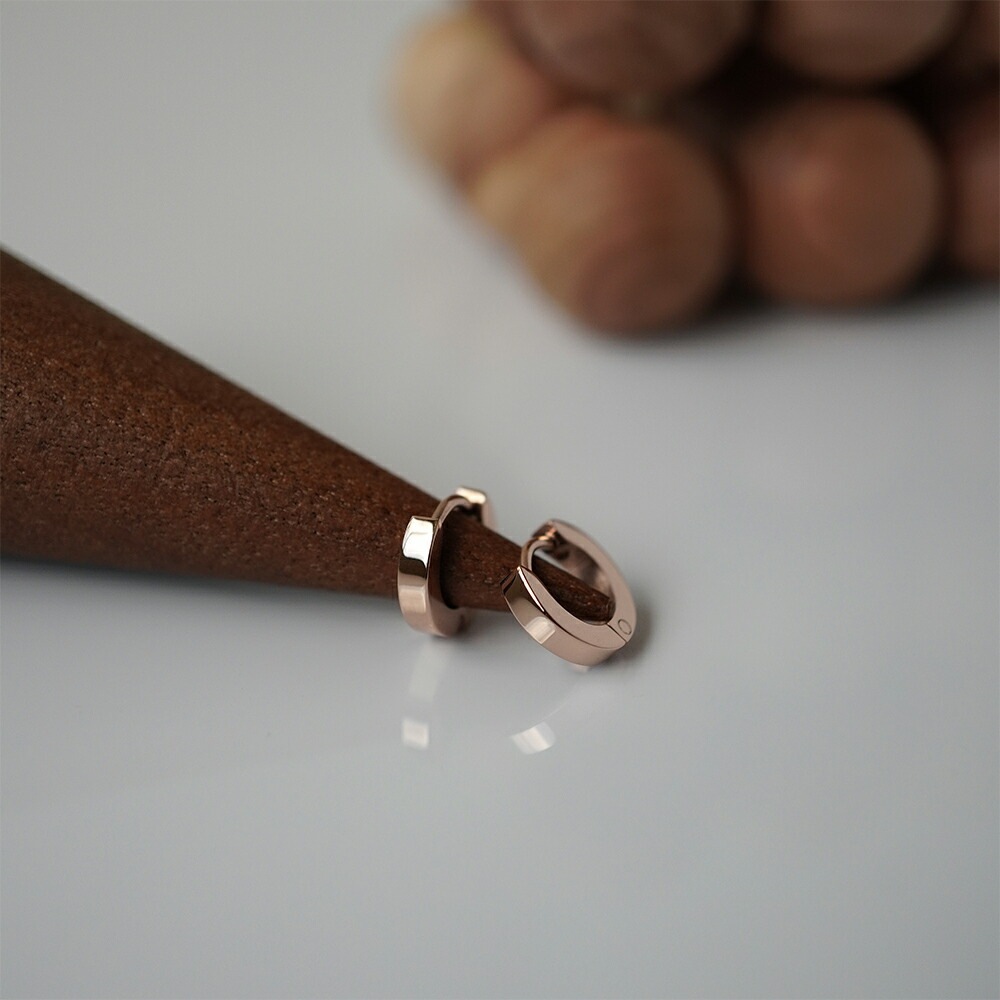 平打ちフープ 中折れ式ピアス 2mm×10mm
