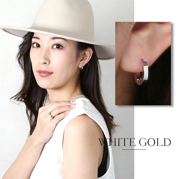 平打ちフープ 中折れ式ピアス 2mm×12mm