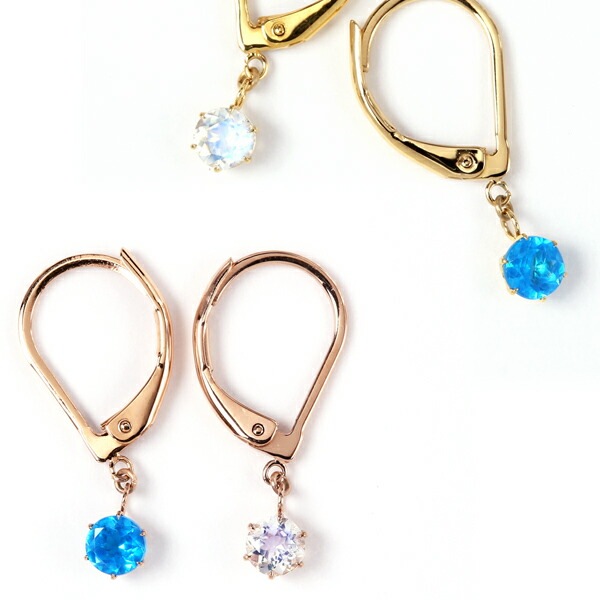 天然石 ジャーマンフックピアス ［4mm］