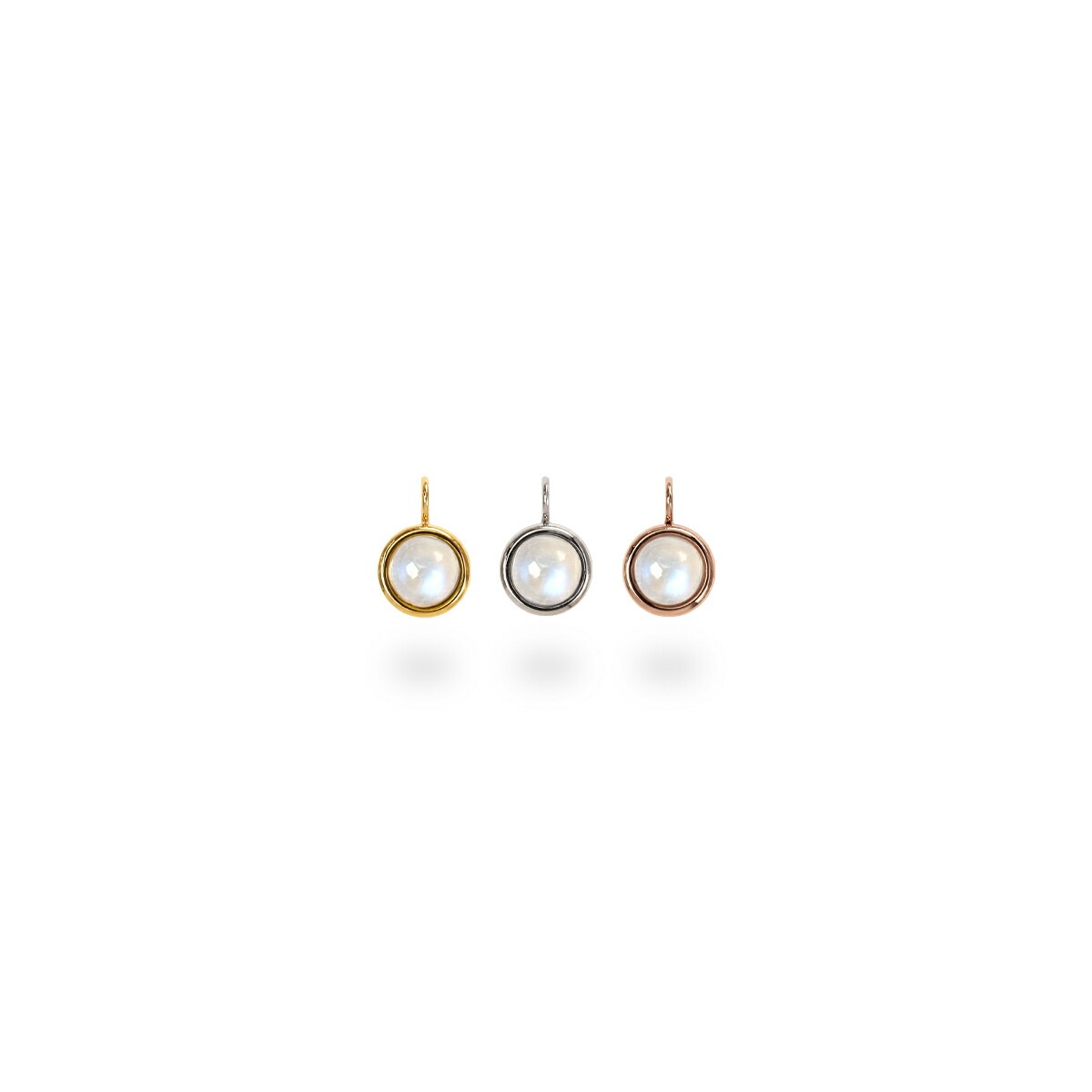 ムーンストーン カボションカット  覆輪風 ペンダントトップ ［3mm］