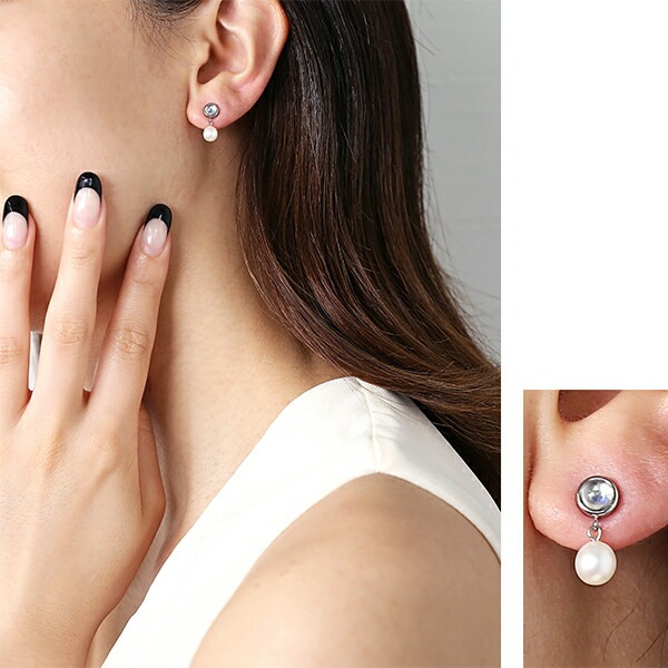 ピアス 覆輪 4MM Bムーン/5MM 淡水P