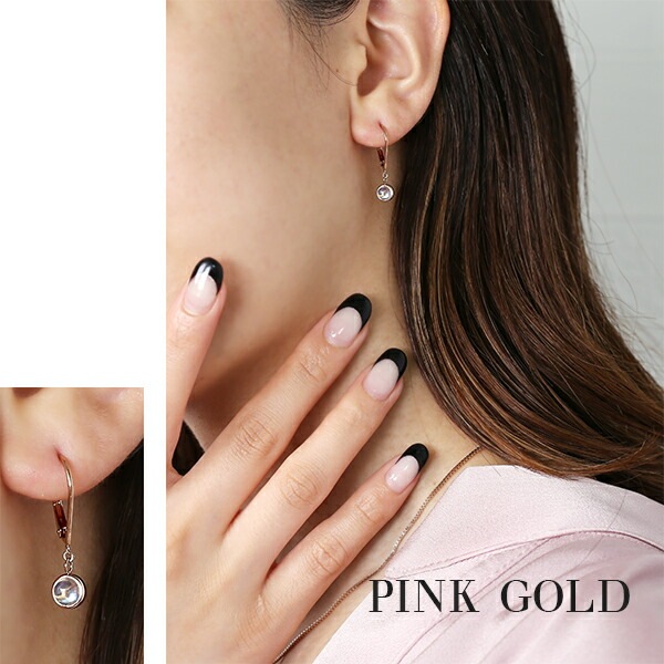 ムーンストーン カボションカット  ジャーマンフックピアス ［4mm］