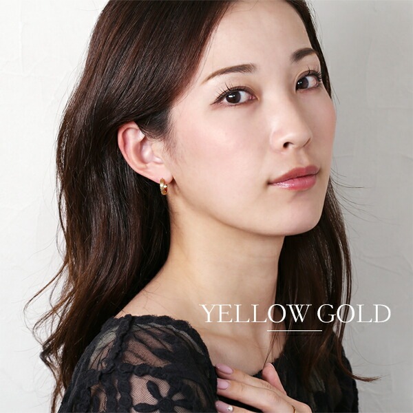 【片耳販売】《TypeC》ダイヤモンドカット フープ 中折れ式ピアス 3mm×15mm