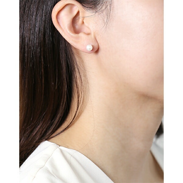 ピアス チタン 6MM 淡水P