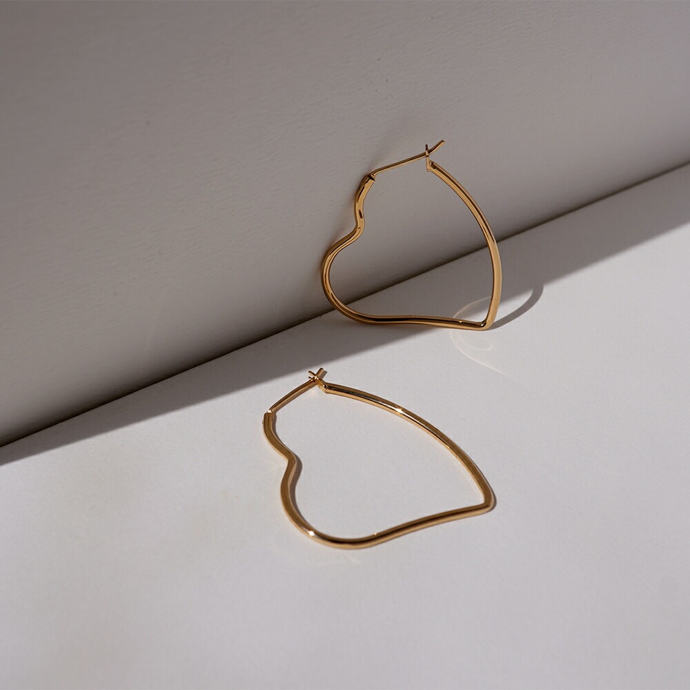 《Large》オープンハート クロッシングピアス