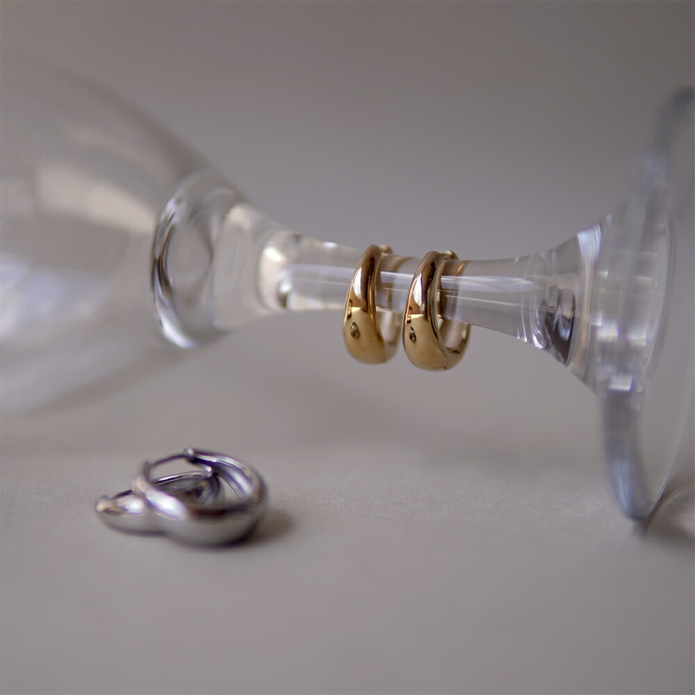 【片耳販売】月甲丸 中折れ式ピアス 7mm×20mm