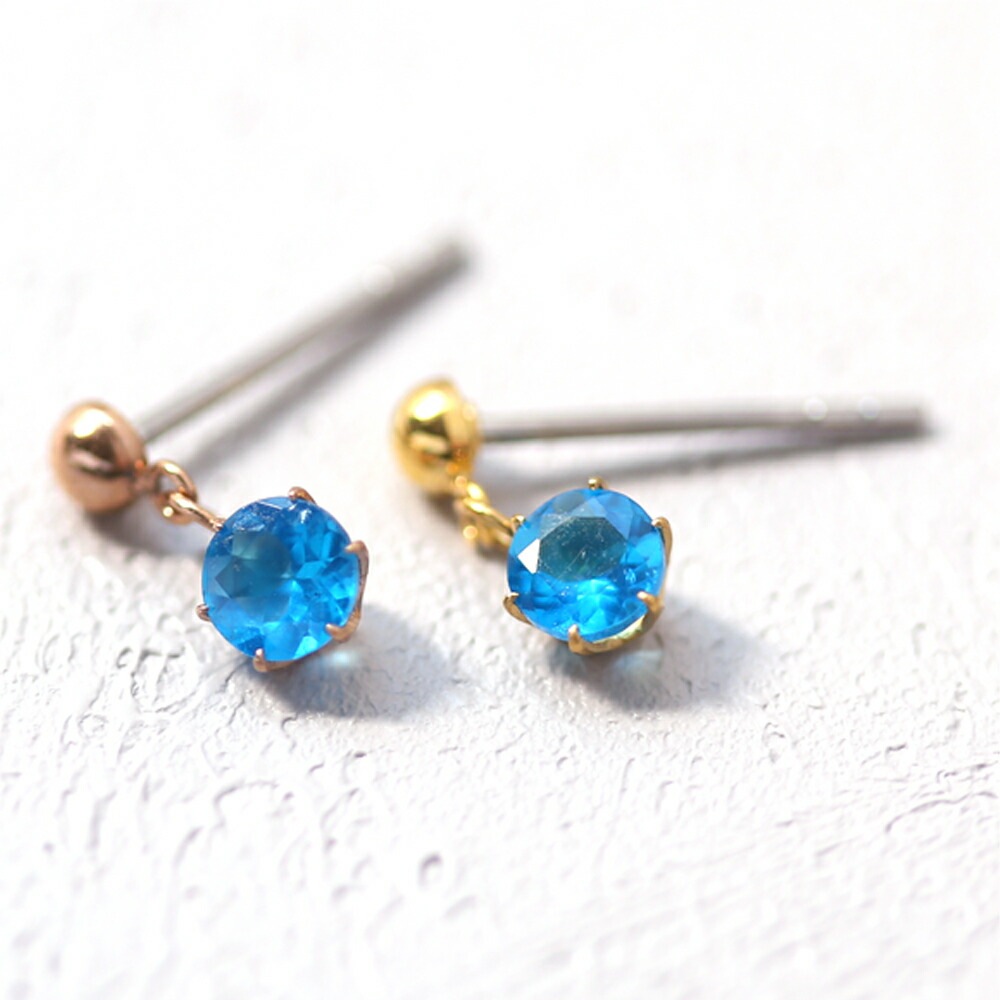 天然石 半丸 スタッドピアス ［4mm］