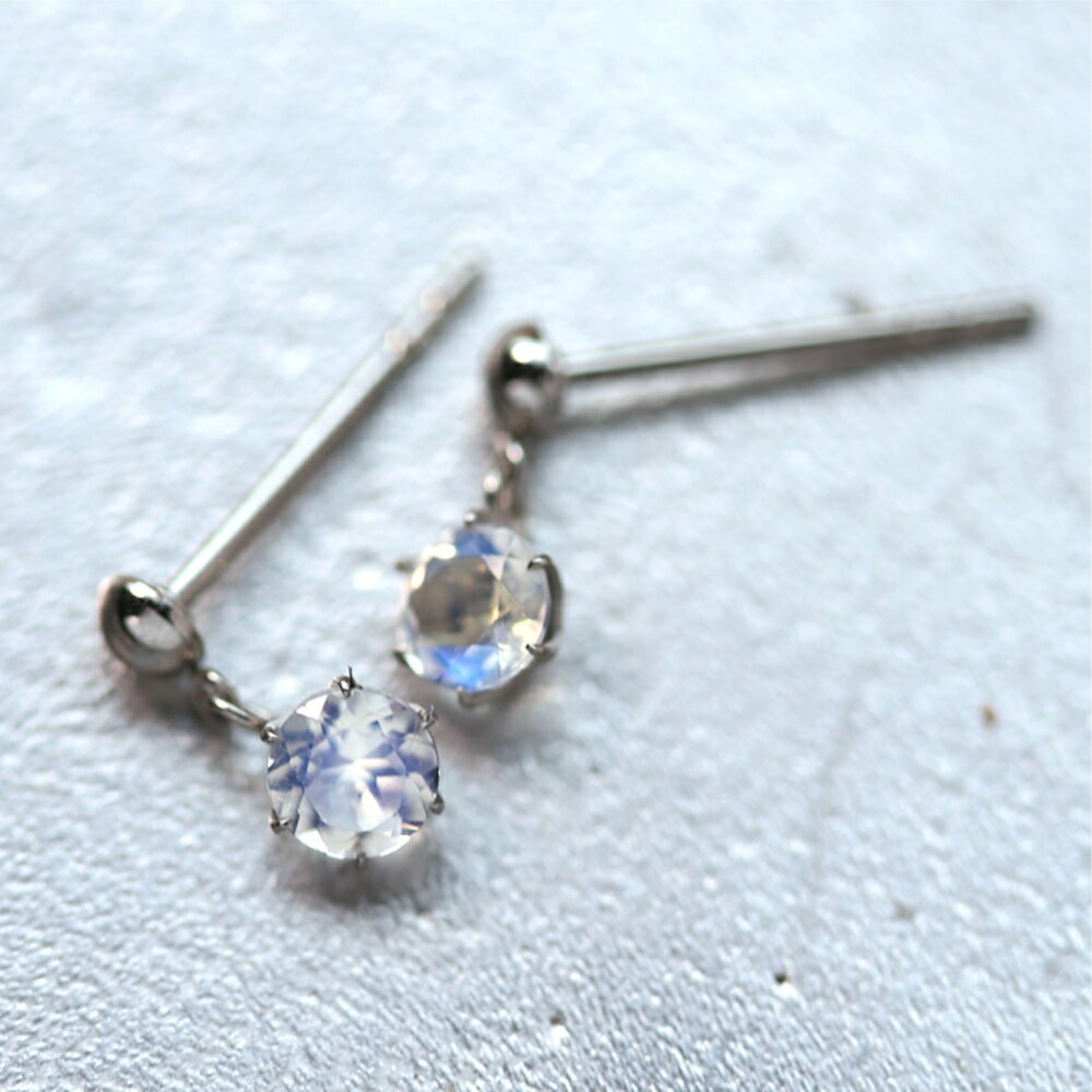 天然石 半丸 スタッドピアス ［4mm］