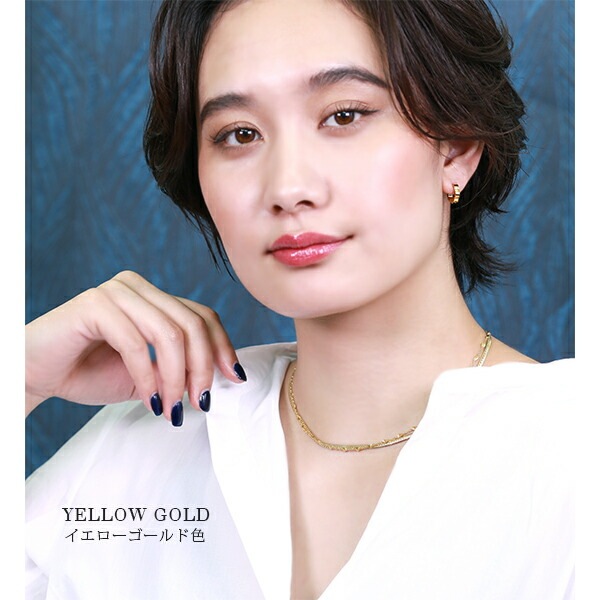 フラワー フープ 中折れ式ピアス