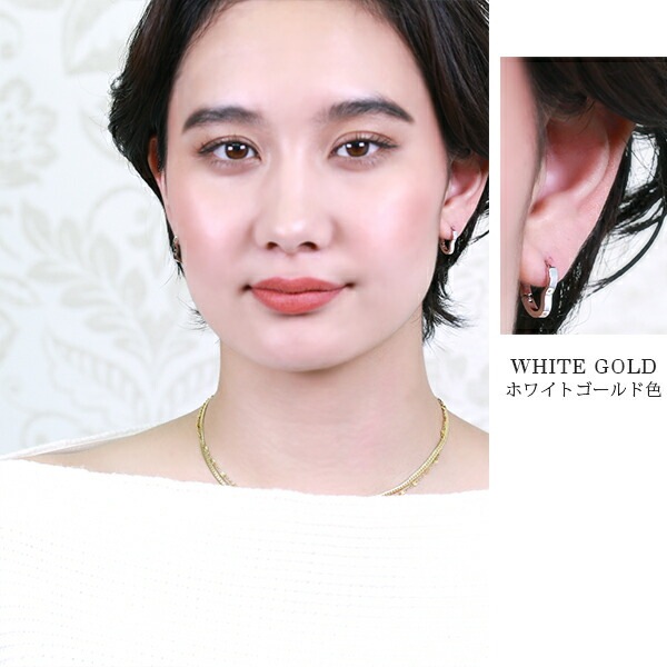 ハート フープ 中折れ式ピアス