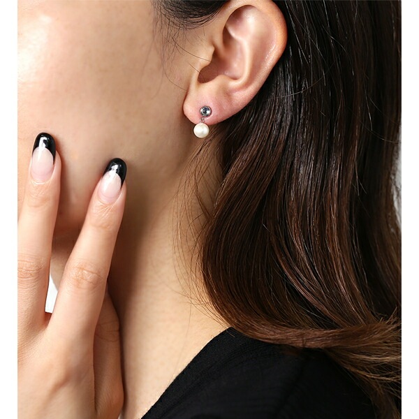 ピアス   覆輪 3MM Bムーン/6MM 淡水P