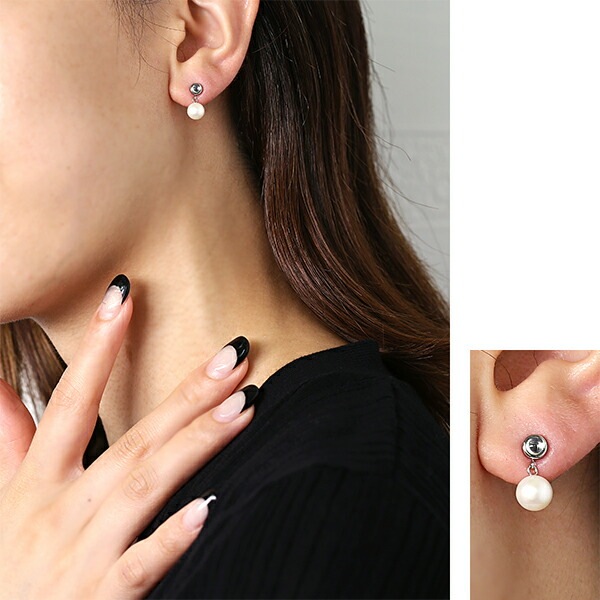 ピアス   覆輪 3MM Bムーン/6MM 淡水P