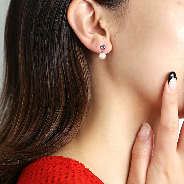 ピアス   覆輪 3MM Bムーン/6MM 淡水P