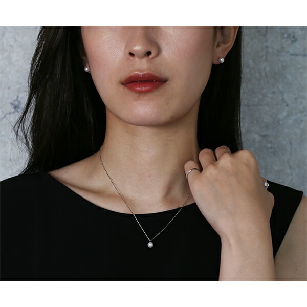 【片耳販売】あこや真珠 スタッドピアス ［6mm］
