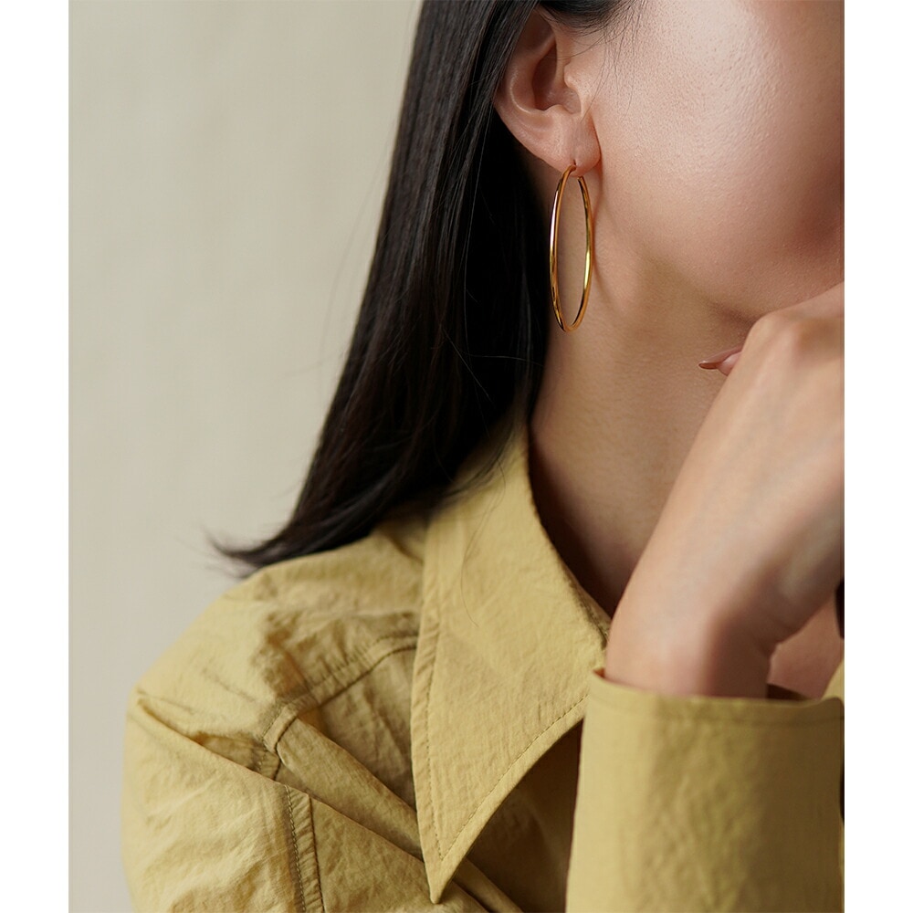 パイプクロッシングフープピアス 2mm×50mm