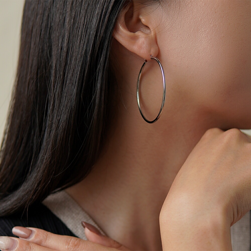 パイプクロッシングフープピアス 2mm×50mm