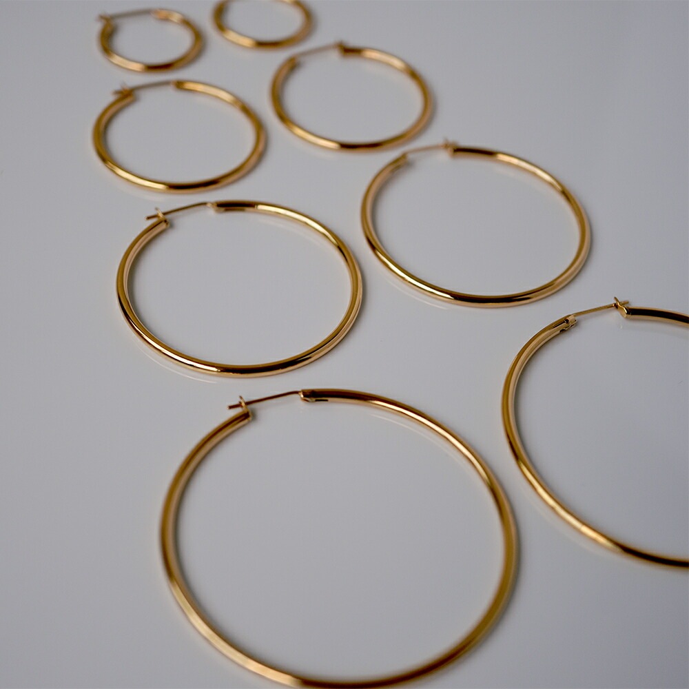 パイプクロッシングフープピアス 2mm×50mm