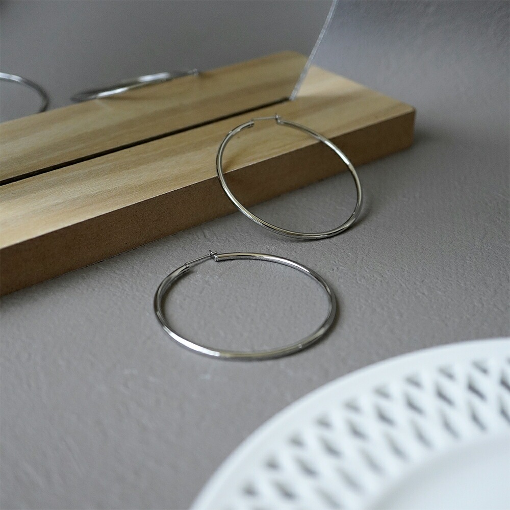 パイプクロッシングフープピアス 2mm×50mm