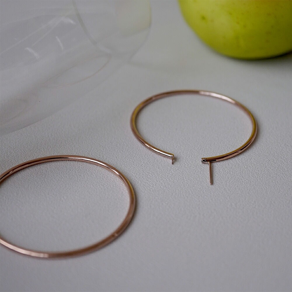 パイプクロッシングフープピアス 2mm×50mm