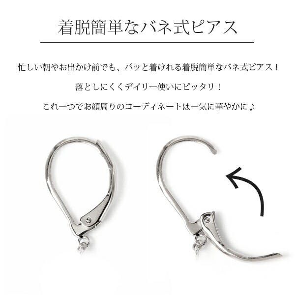 ピアス 金属アレルギー対応 セカンドピアス ファーストピアス レディース 誕生日 プレゼント ステンレス316 フック ジャーマンフック ピアス プラスティックパール【片耳用】