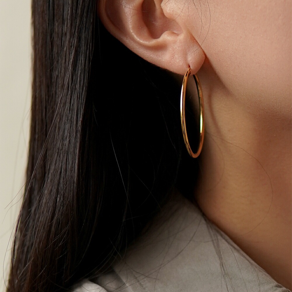 パイプクロッシングフープピアス 2mm×40mm