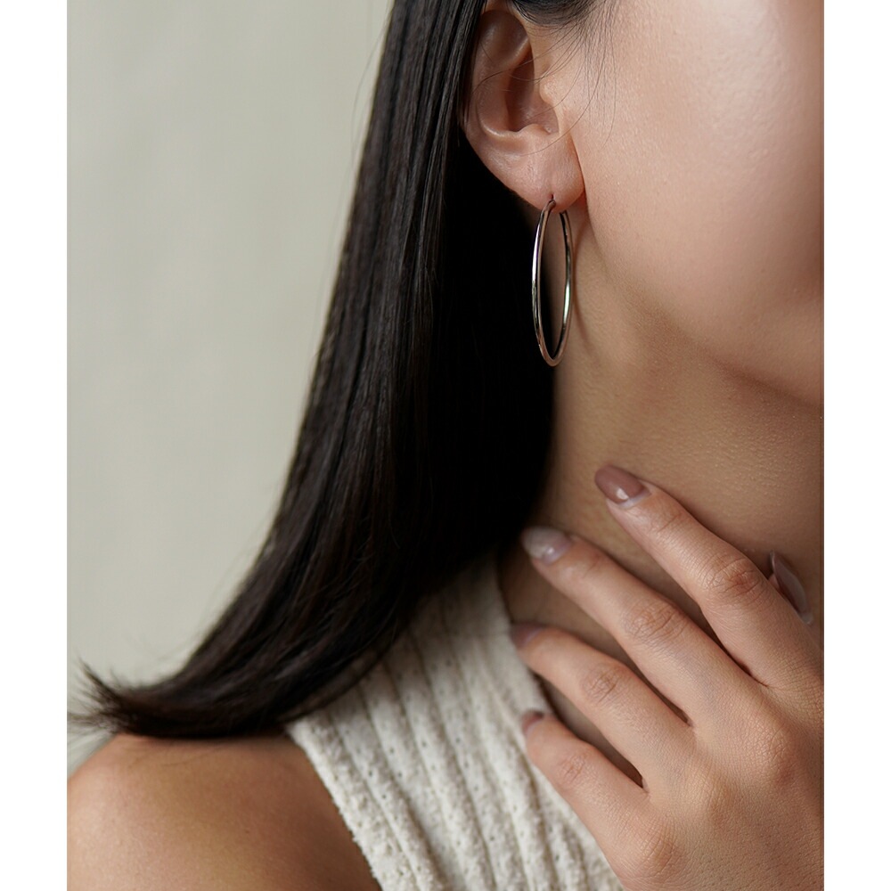 パイプクロッシングフープピアス 2mm×40mm