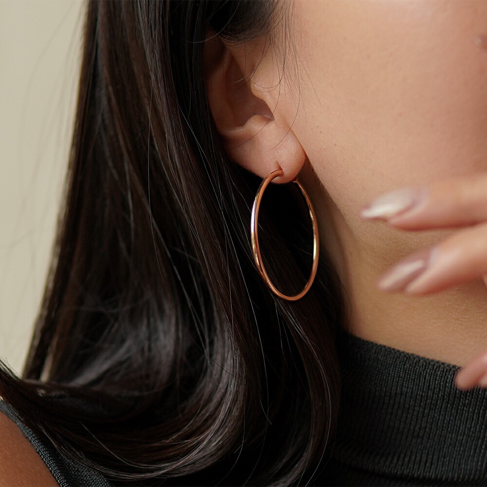 パイプクロッシングフープピアス 2mm×40mm