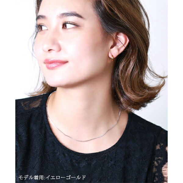 【片耳販売】バイカラー フープ 中折れ式ピアス 2mm×13mm