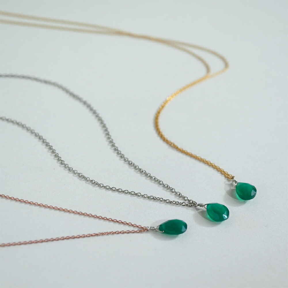 ペンダントトップ 6X8MM P/S ブリオ グリーンオニキス