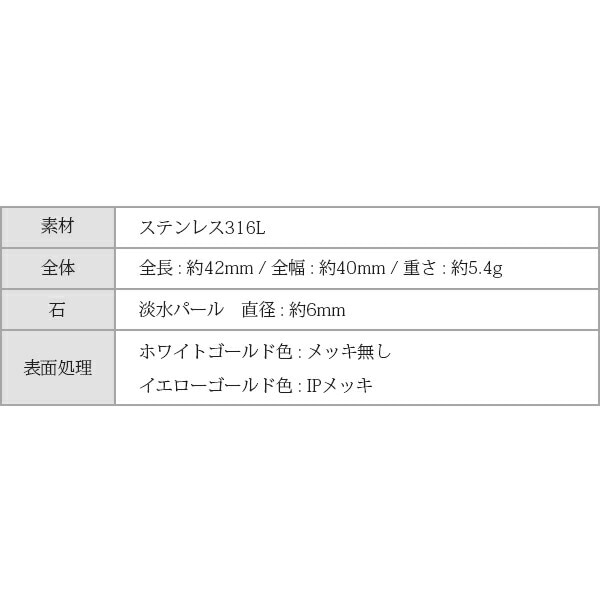 ペンダントトップ 金属アレルギー対応 ペントップ レディース 誕生日 プレゼント ステンレス316 トップ 天然石 誕生石(06月) 淡水パール
