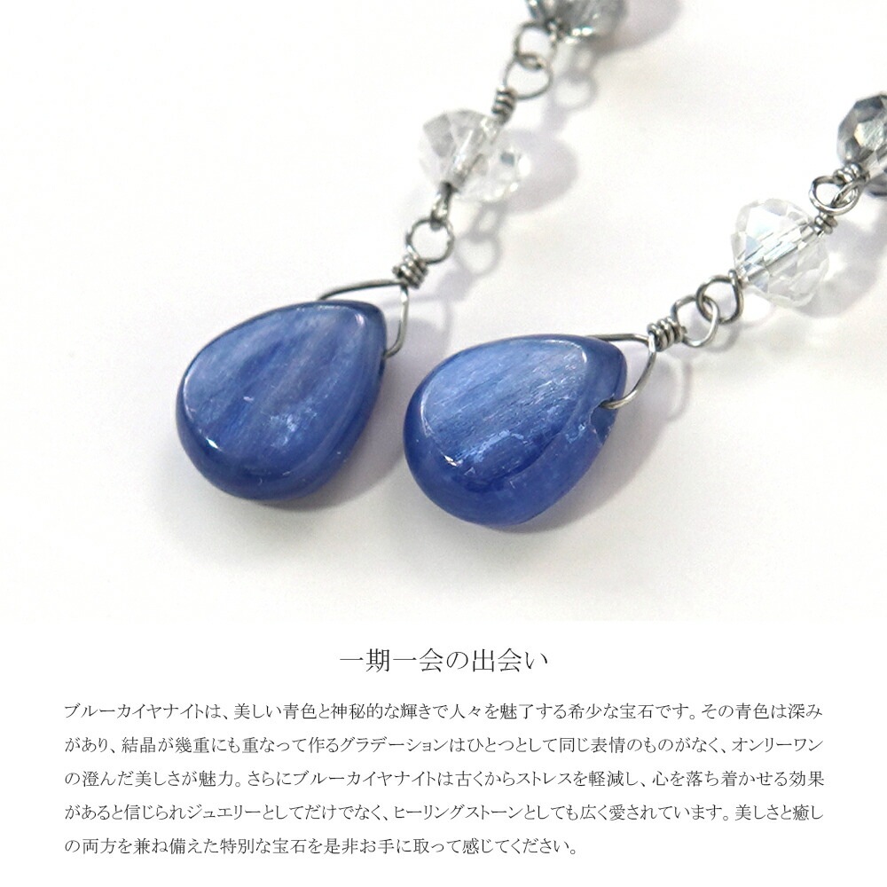 ピアス 2×13 中折 貫通 カイヤナイト PS