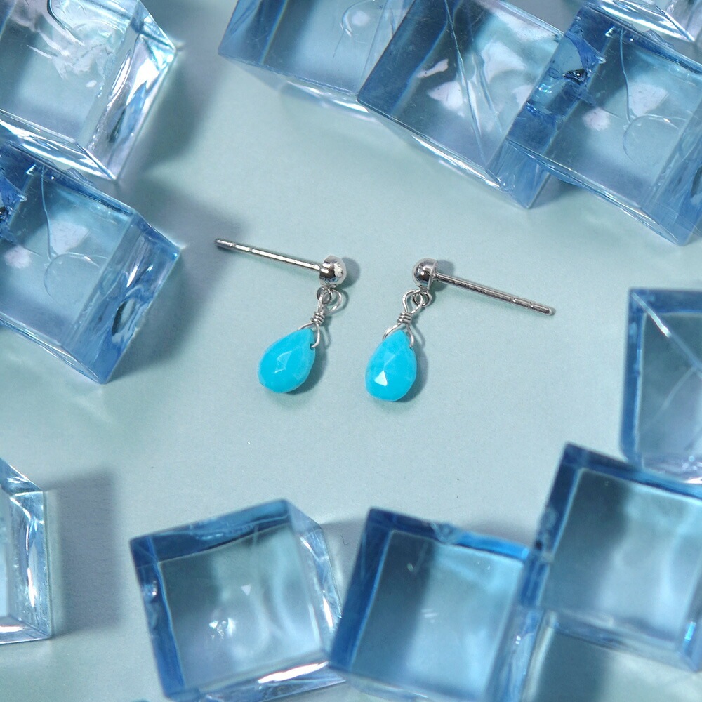 ピアス 金属アレルギー対応 セカンドピアス ファーストピアス レディース 誕生日 プレゼント ステンレス316 キャッチ ピアス 天然石 誕生石(12月) トルコ石【片耳用】