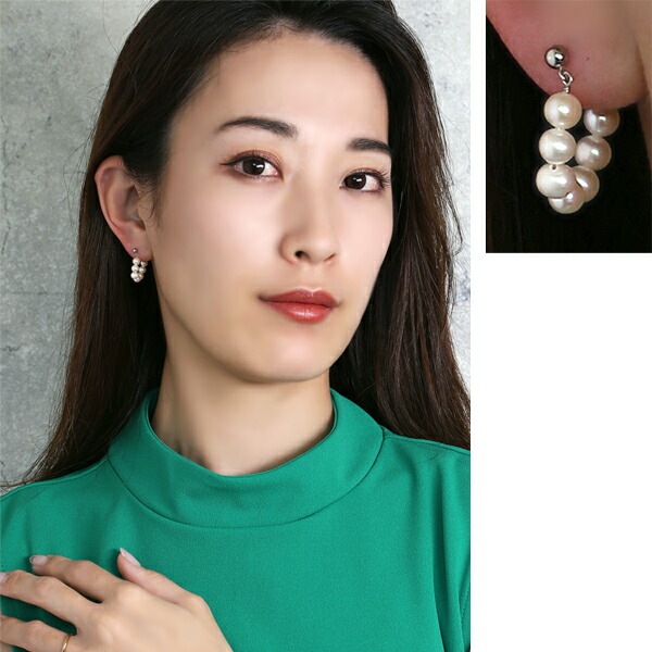 ピアス   3MM半丸 キャッチフープ 4MM 淡水P