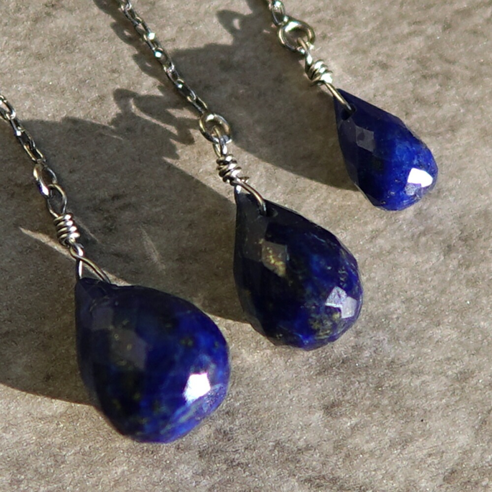 ピアス   ウエーブ 4*6 ブリオ ラピス小