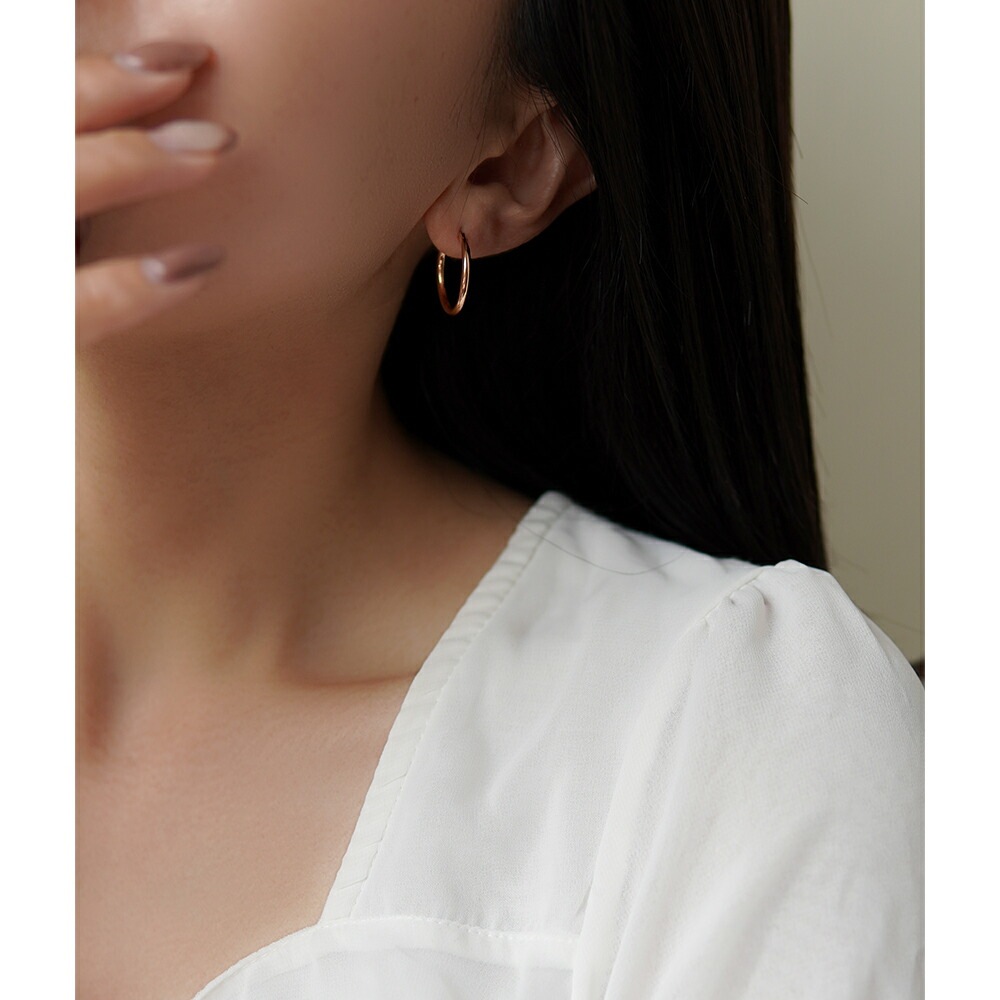 パイプクロッシングフープピアス 2mm×20mm
