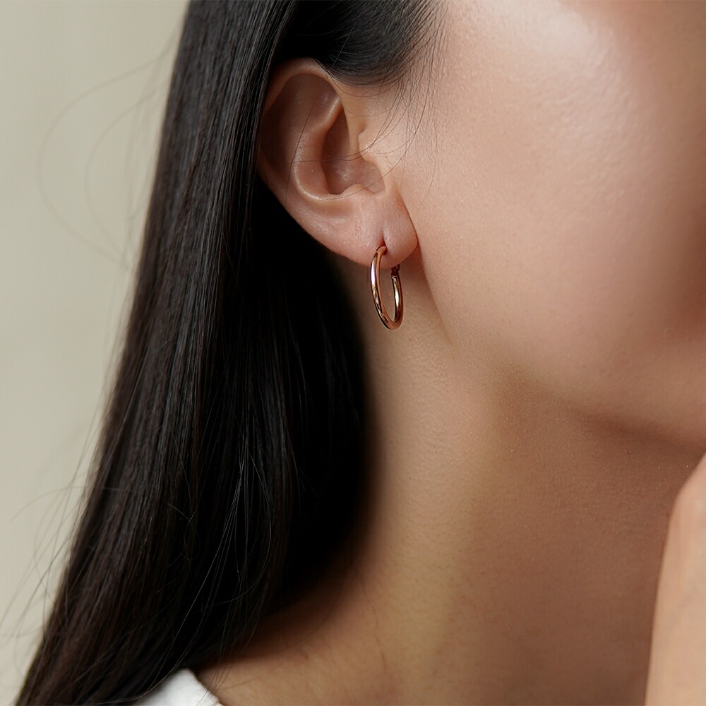 パイプクロッシングフープピアス 2mm×20mm