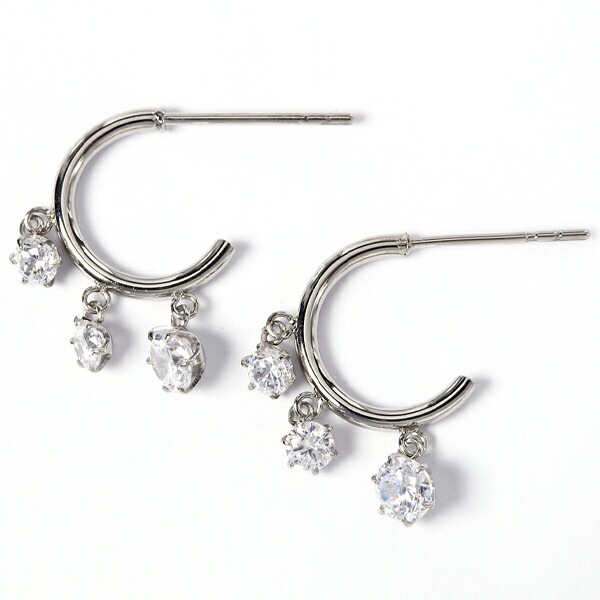 【片耳販売】グラデーションキュービック スタッドピアス