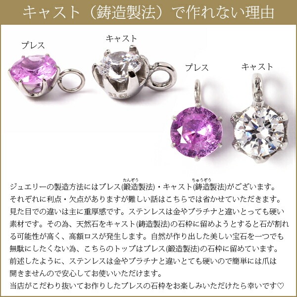 ペンダントトップ 金属アレルギー対応 ペントップ レディース 誕生日 プレゼント ステンレス316 トップ 天然石 誕生石(05月) エメラルド